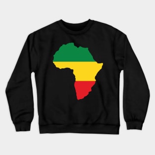 Green, Gold (Yellow) & Red Africa Flag Crewneck Sweatshirt